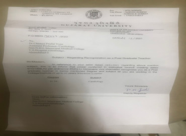 Post graduate teacher for dm cardiology gujarat university