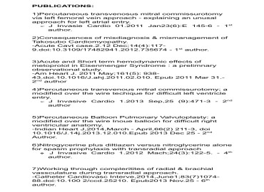 List of my articles published in various journals